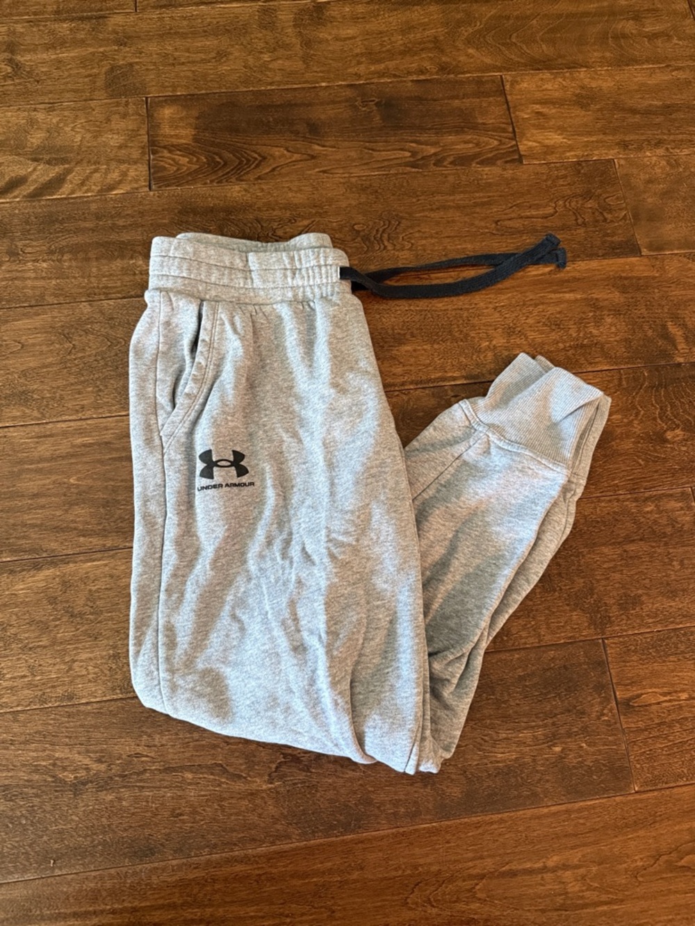 Under Armour Light Gray Women’s Jogger Sweatpants with Black Logo